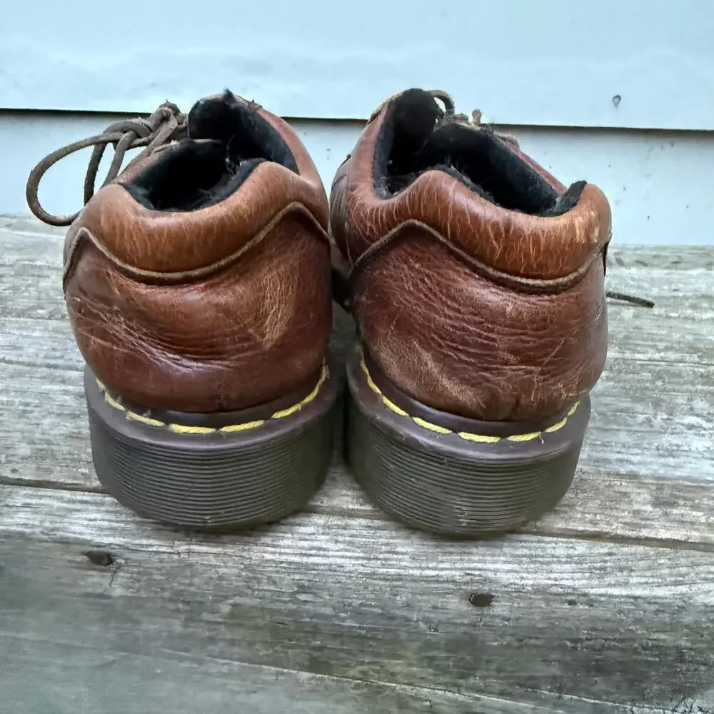 Y2K Dr. Martens 8312 Brown Chunky Grunge Chunky Sole Oxford Leather Shoes US W9